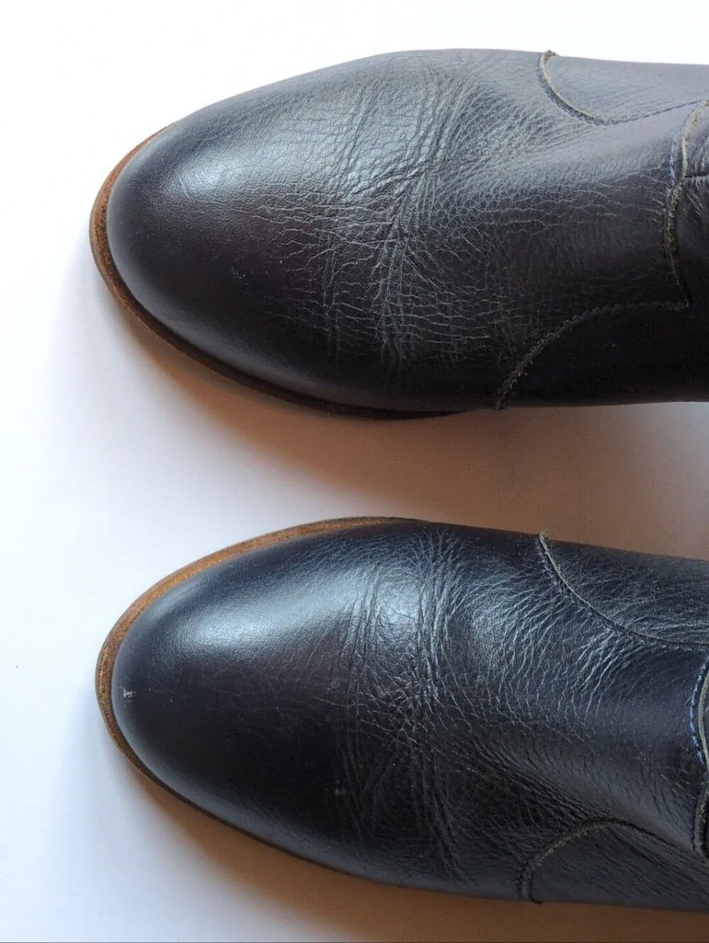 Boden Leather Bootie Boots Womens Sz 36 Navy Side Zipper